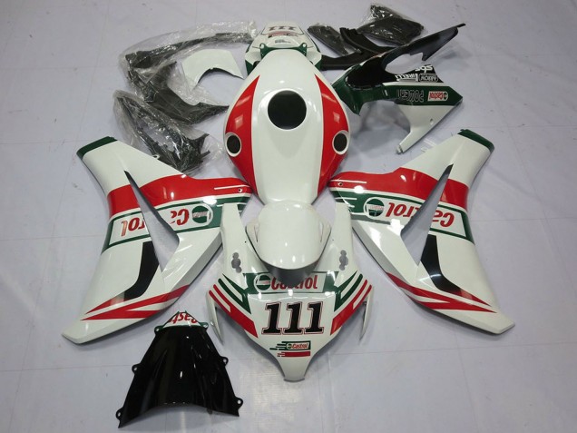 2008-2011 White Red Green Castrol 111 Honda CBR1000RR Motorcycle Fairings Australia