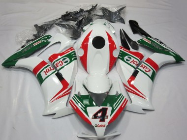 2012-2016 White Red Green Castrol 4 Honda CBR1000RR Motorcycle Fairings Australia