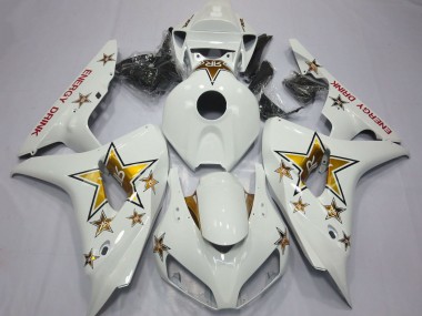 2006-2007 White Gold Star Energy Drink Honda CBR1000RR Motorcycle Fairings Australia