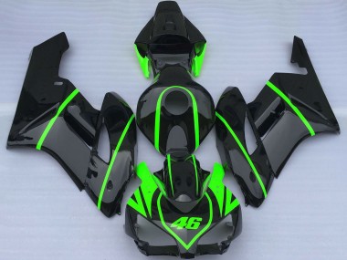 2004-2005 Glossy Black High Viz Green Honda CBR1000RR Motorcycle Fairings Australia