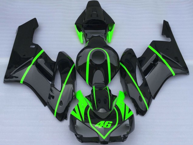 2004-2005 Glossy Black High Viz Green Honda CBR1000RR Motorcycle Fairings Australia