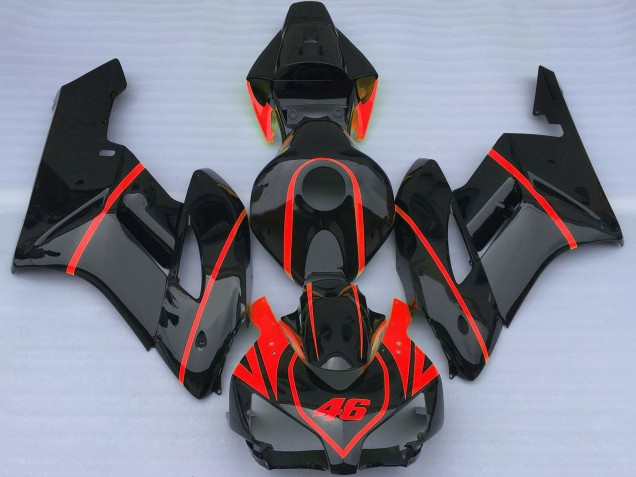 2004-2005 Glossy Black Red Honda CBR1000RR Motorcycle Fairings Australia