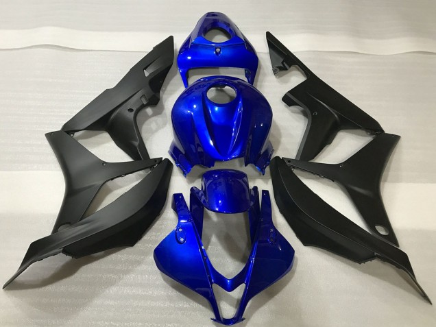 2007-2008 Blue Matte Black Honda CBR600RR Motorcycle Fairing Kits Australia