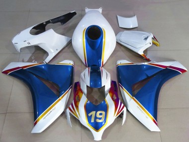 2008-2011 White Blue Yellow Red 19 Honda CBR1000RR Motorcycle Fairings Australia