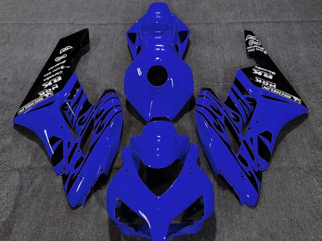 2004-2005 Blue Glossy Black Flame Honda CBR1000RR Motorcycle Fairings Australia