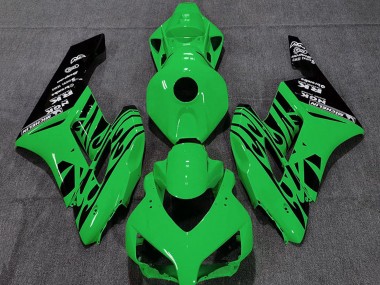 2004-2005 Green Glossy Black Flame Honda CBR1000RR Motorcycle Fairings Australia