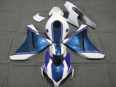 2008-2011 White Glossy Pearl Blue Honda CBR1000RR Motorcycle Fairings Australia
