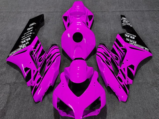 2004-2005 Pink Glossy Black Flame Honda CBR1000RR Motorcycle Fairings Australia