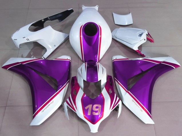 2008-2011 White Glossy Purple Pink 19 Honda CBR1000RR Motorcycle Fairings Australia