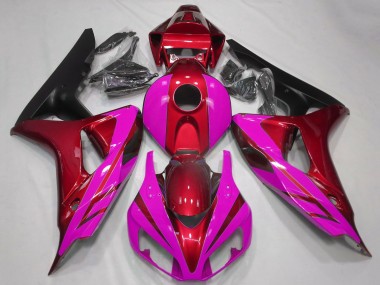 2006-2007 Red Pink Matte Black Honda CBR1000RR Motorcycle Fairings Australia