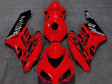 2004-2005 Red Glossy Black Flame Honda CBR1000RR Motorcycle Fairings Australia
