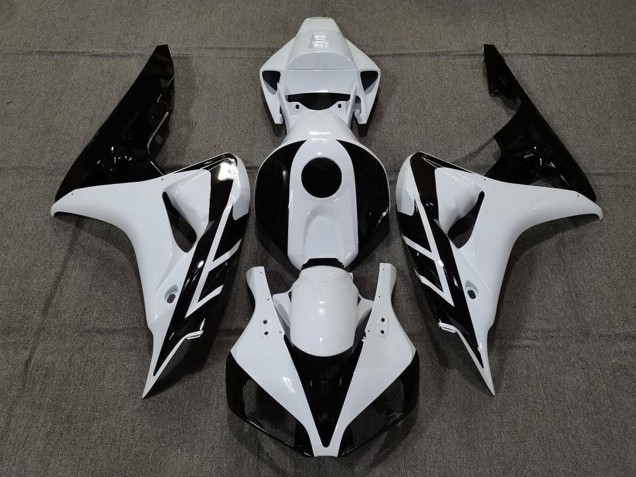2006-2007 White Glossy Black Honda CBR1000RR Motorcycle Fairing Australia