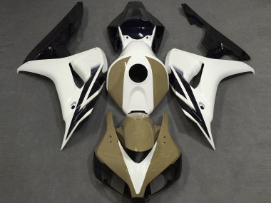 2006-2007 White Tan Glossy Black Honda CBR1000RR Motorcycle Fairings Australia