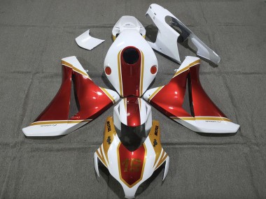 2008-2011 White Red Gold Honda CBR1000RR Motorcycle Fairings Australia