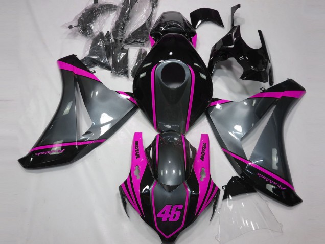 2008-2011 Grey Pink Matte Black Motul 46 Honda CBR1000RR Motorcycle Fairings Australia