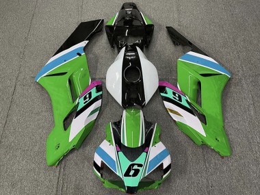 2004-2005 White Green Blue Glossy Black 6 Honda CBR1000RR Motorcycle Fairings Australia