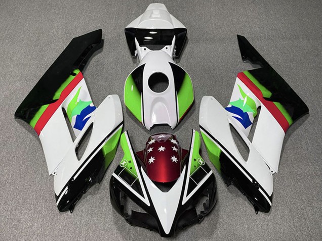 2004-2005 White Green Red Glossy Black Star Honda CBR1000RR Motorcycle Fairings Australia