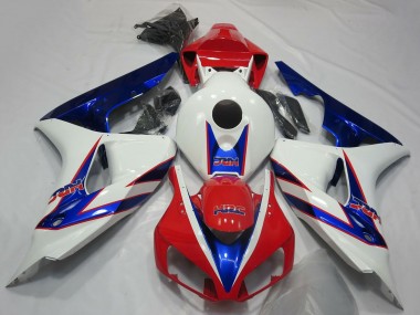 2006-2007 White Red Blue HRC OEM Style Honda CBR1000RR Motorcycle Fairings Australia