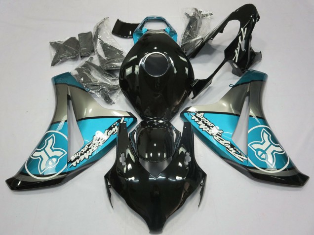 2008-2011 Light Blue Grey Glossy Black Honda CBR1000RR Motorcycle Fairings Australia
