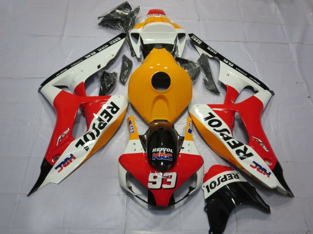 2006-2007 Orange White Red Glossy Black Repsol HRC 93 Honda CBR1000RR Motorcycle Fairings Australia