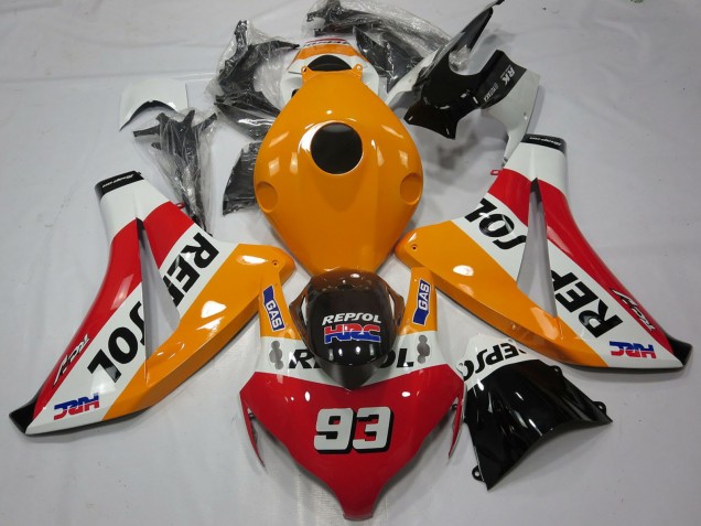 2008-2011 Orange White Red Glossy Black Repsol 93 Honda CBR1000RR Motorcycle Fairings Australia