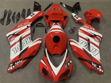 2004-2005 White Red Liverpool 21 Honda CBR1000RR Motorcycle Fairings Australia