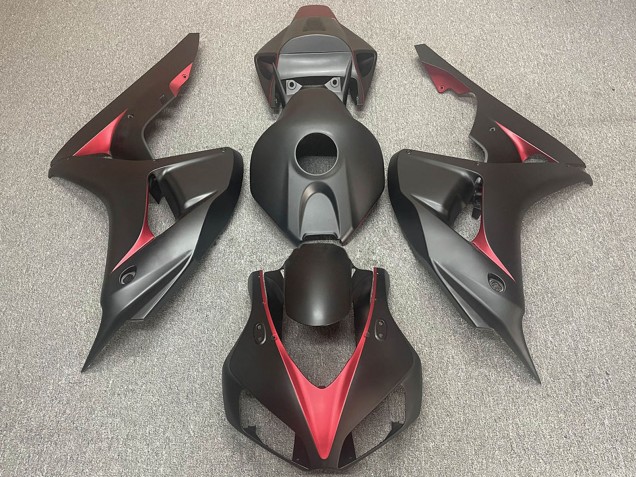 2006-2007 Matte Black Red Honda CBR1000RR Motorcycle Fairings Australia