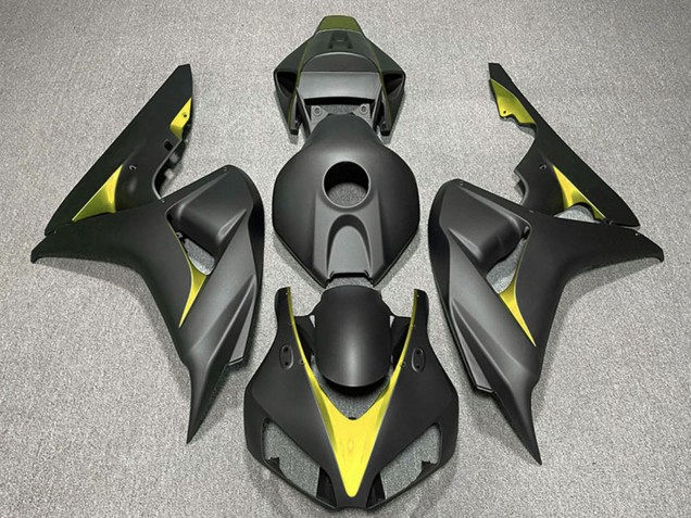 2006-2007 Matte Black Yellow Honda CBR1000RR Motorcycle Fairings Australia