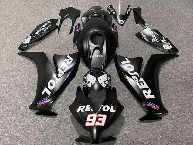 2012-2016 Matte Black White Repsol HRC 93 Honda CBR1000RR Motorcycle Fairings Australia