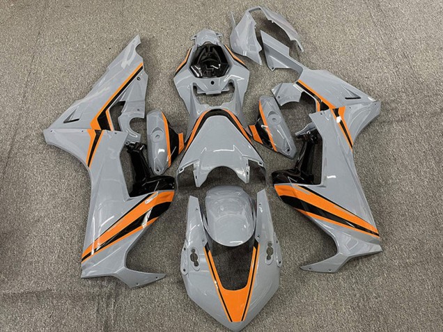 2017-2023 Nardo Grey with Orange Stripe Honda CBR1000RR Motorcycle Fairings Australia