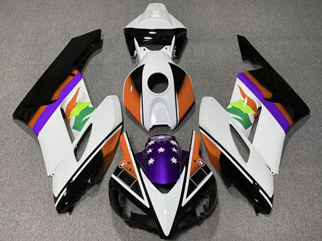 2004-2005 White Orange Purple Glossy Black Star Honda CBR1000RR Motorcycle Fairings Australia