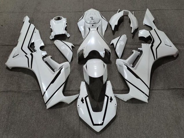 2017-2023 Pearl White Black Lining Honda CBR1000RR Motorcycle Fairings Australia