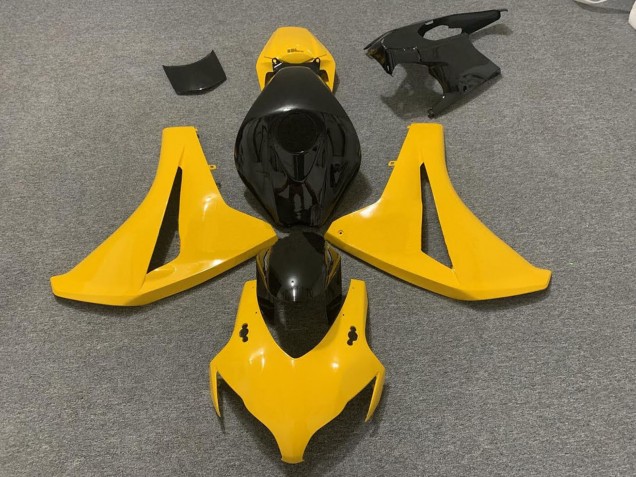 2008-2011 Yellow Glossy Black Honda CBR1000RR Motorcycle Fairings Australia
