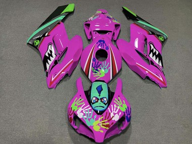 2004-2005 Pink Green Black Shark Honda CBR1000RR Motorcycle Fairings Australia