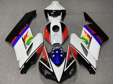 2004-2005 White Red Blue Glossy Black Star Honda CBR1000RR Motorcycle Fairings Australia