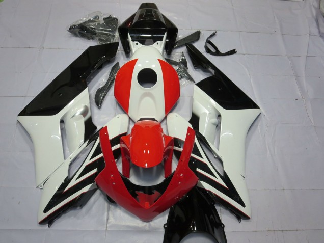 2004-2005 White Red Glossy Black Stripe Honda CBR1000RR Motorcycle Fairings Australia