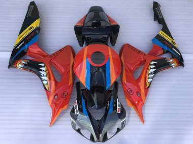 2006-2007 Red Blue Yellow Glossy Black Shark Honda CBR1000RR Motorcycle Fairings Australia