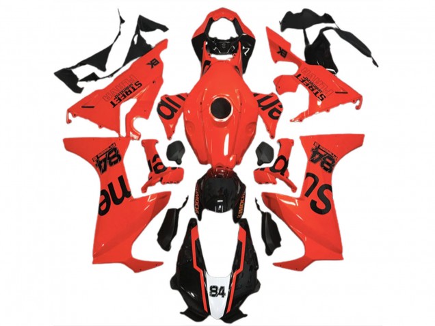 2017-2023 Red Glossy Black Street Flava Honda CBR1000RR Motorcycle Fairings Australia