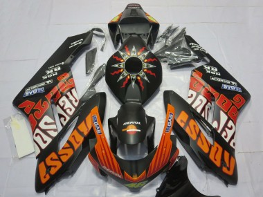 2004-2005 Matte Black Orange Rossi Honda CBR1000RR Motorcycle Fairings Australia