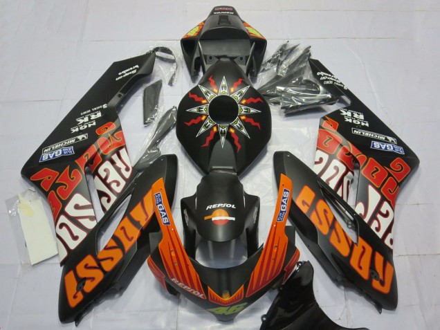 2004-2005 Matte Black Orange Rossi Honda CBR1000RR Motorcycle Fairings Australia