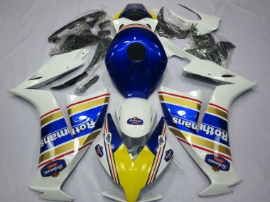 2012-2016 White Blue Gold Rothmans Honda CBR1000RR Motorcycle Fairings Australia