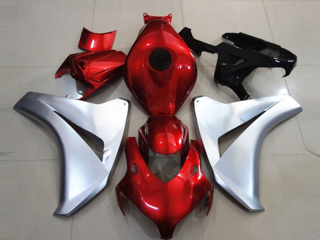 2008-2011 Silver Red Honda CBR1000RR Motorcycle Fairings Australia
