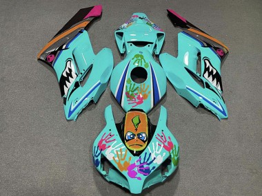 2004-2005 Teal Blue Orange Pink Black Shark Honda CBR1000RR Motorcycle Fairings Australia