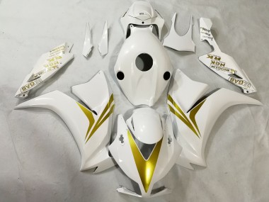 2012-2016 White Gold Honda CBR1000RR Motorcycle Fairings Australia