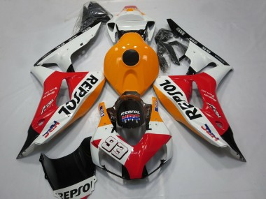 2006-2007 Orange White Red Glossy Black Repsol 93 Honda CBR1000RR Motorcycle Fairings Australia