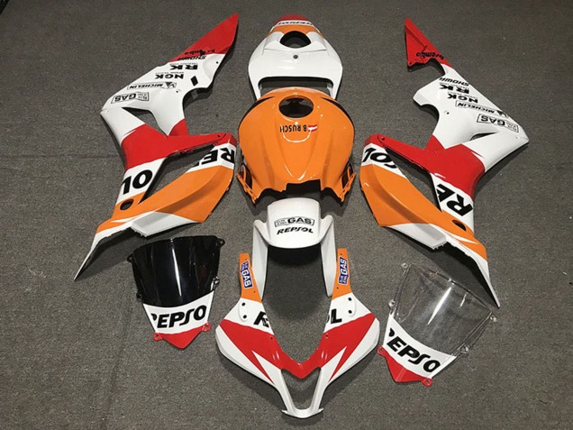 2007-2008 Orange White Red Glossy Black Repsol Style Honda CBR600RR Motorcycle Fairing Australia