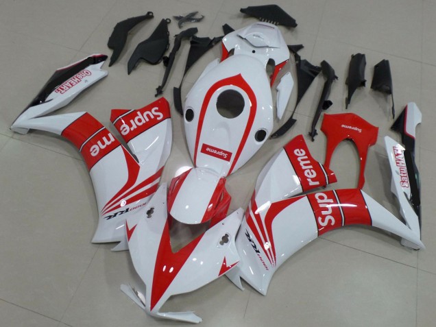 2012-2016 White Red Supreme Honda CBR1000RR Motorcycle Fairings Australia