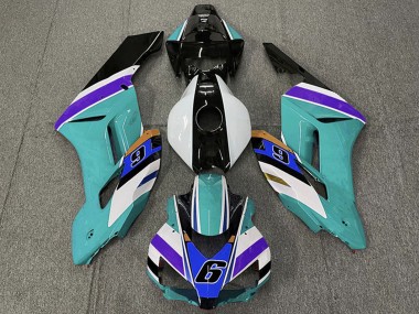 2004-2005 White Teal Blue Purple Black 6 Honda CBR1000RR Motorcycle Fairings Australia