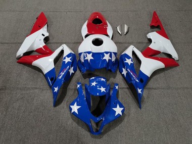 2007-2008 White Blue Red American Flag Honda CBR600RR Motorcycle Fairings Australia