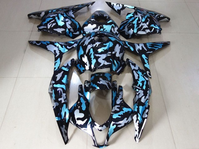 2009-2012 White Blue Camouflage Honda CBR600RR Motorcycle Fairings Australia